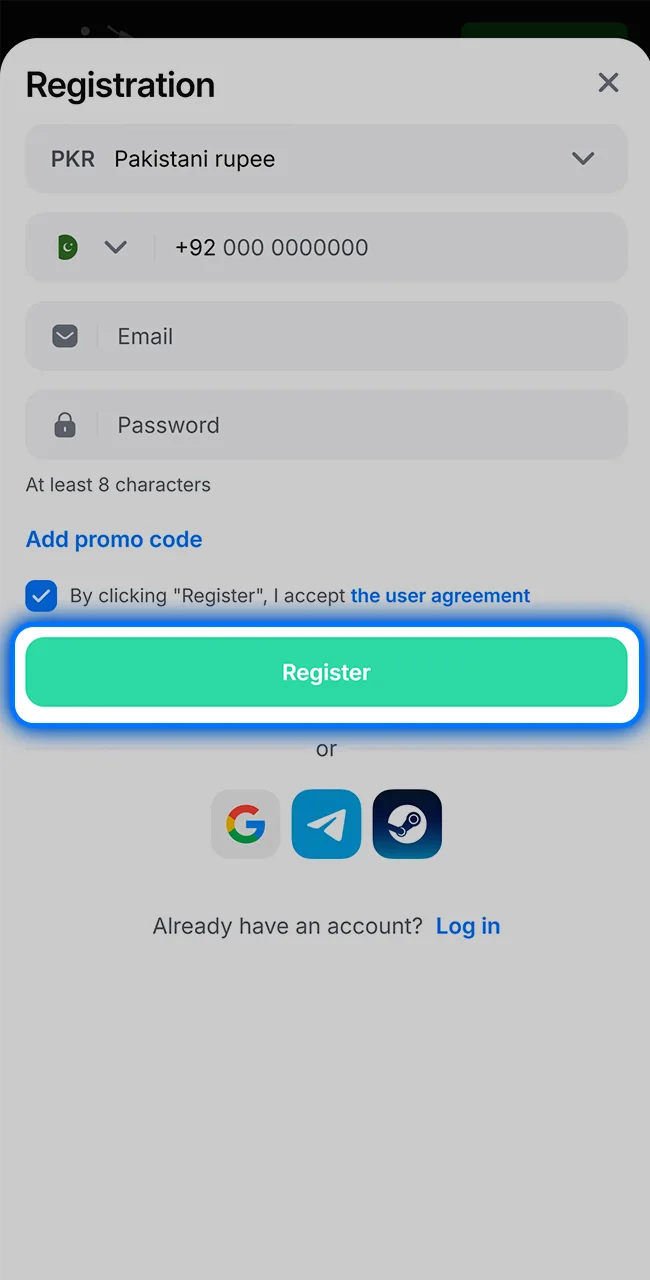 Register your account on the 1win site today.